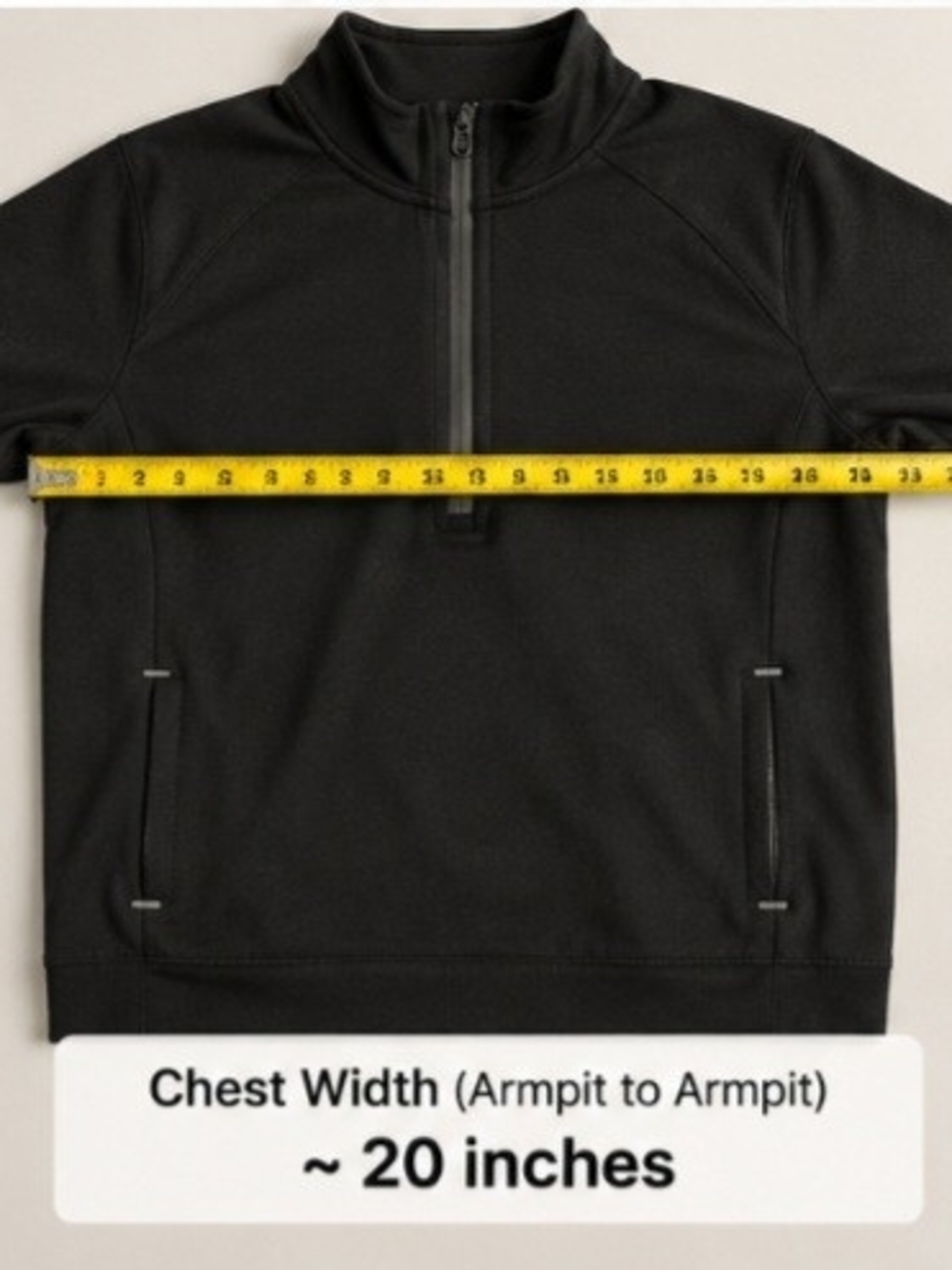 Jockey Sport Men’s Medium Black Quarter Zip Pullover Athletic Jacket